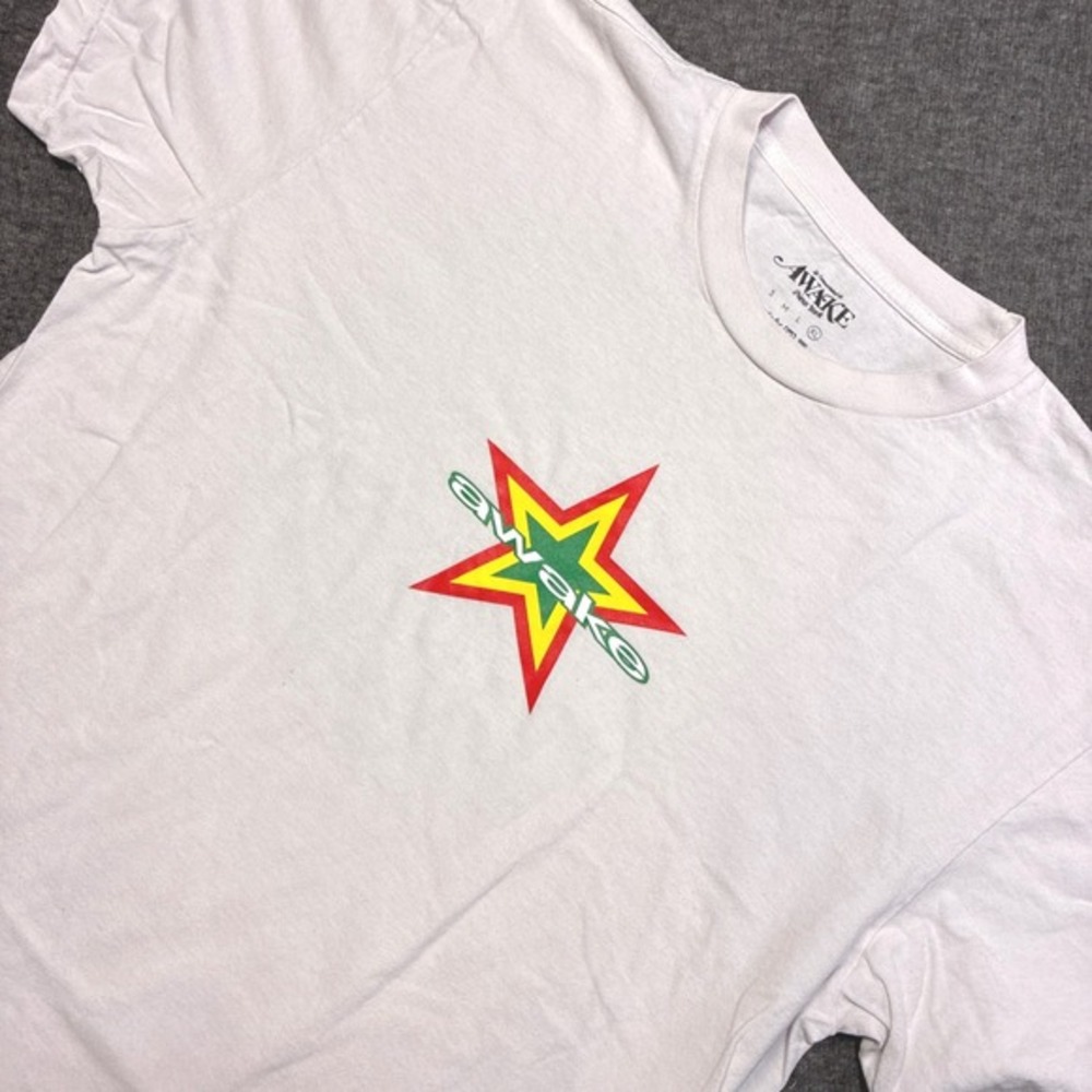 Awake NY Star Graphic T-Shirt Mens XL White Short Sleeve Cotton